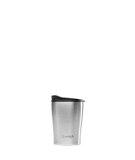Qwetch Gobelet isotherme inox + couvercle 240ml - 10495